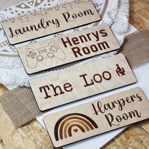 Wooden Door Sign Door Laundry Room Bedroom Door Sign Toilet Door Sign Accessory Room Name Tag Room Label For Doors Wooden Sign Hotel Airbnb