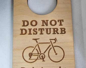 Do Not Disturb Peloton In Progress wooden Door Hanger, Fun Gift, DND Sign, Cycling Fan Gift, Zwift gift