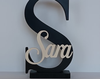 personalized wooden name writing, decorative, home decor, wooden letters, bedroom decoration, 3D names, birthday