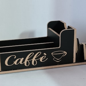 Cajón porta monodosis de café, Soporte cafetera, Caja organizadora de monodosis y cápsulas, Dispensador de café artesanal, Cajón personalizado
