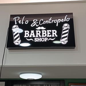 personalized company logo written, LED sign, illuminated wall box plaque, illuminated sign for shops, LED box sign