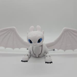 Flexi light fury dragon, 3d gedruckt, Schreibtischspielzeug, gelenk flex