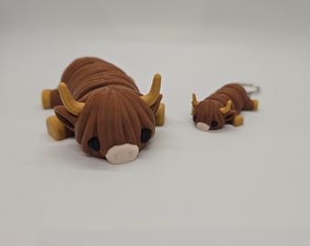 Articulated Highland Cow: Fidget Toy or Keychain