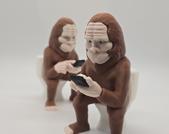 Sasquatch scrolling funny 3d printed bigfoot figurine