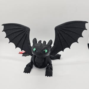 Flexi toothless dragons, 3d printed, desk toy, articulated flex