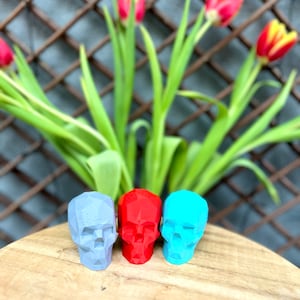 Geometric Skull Decor 3D Printed