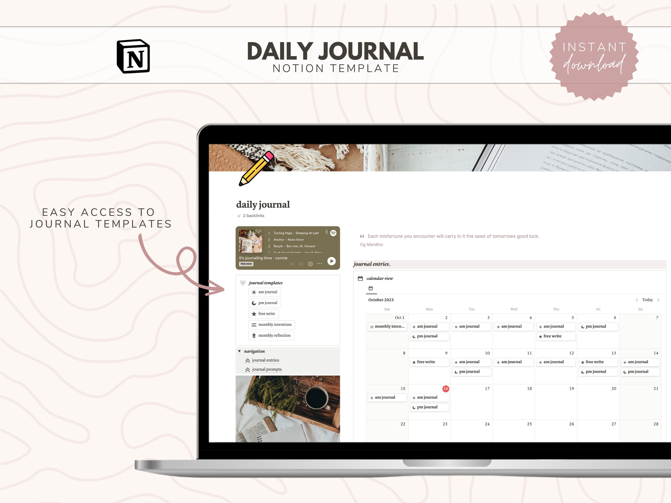 Notion Daily Journal Template // Notion Dashboard Notion Templates Notion Daily Journal Template // Notion Dashboard Notion Templates