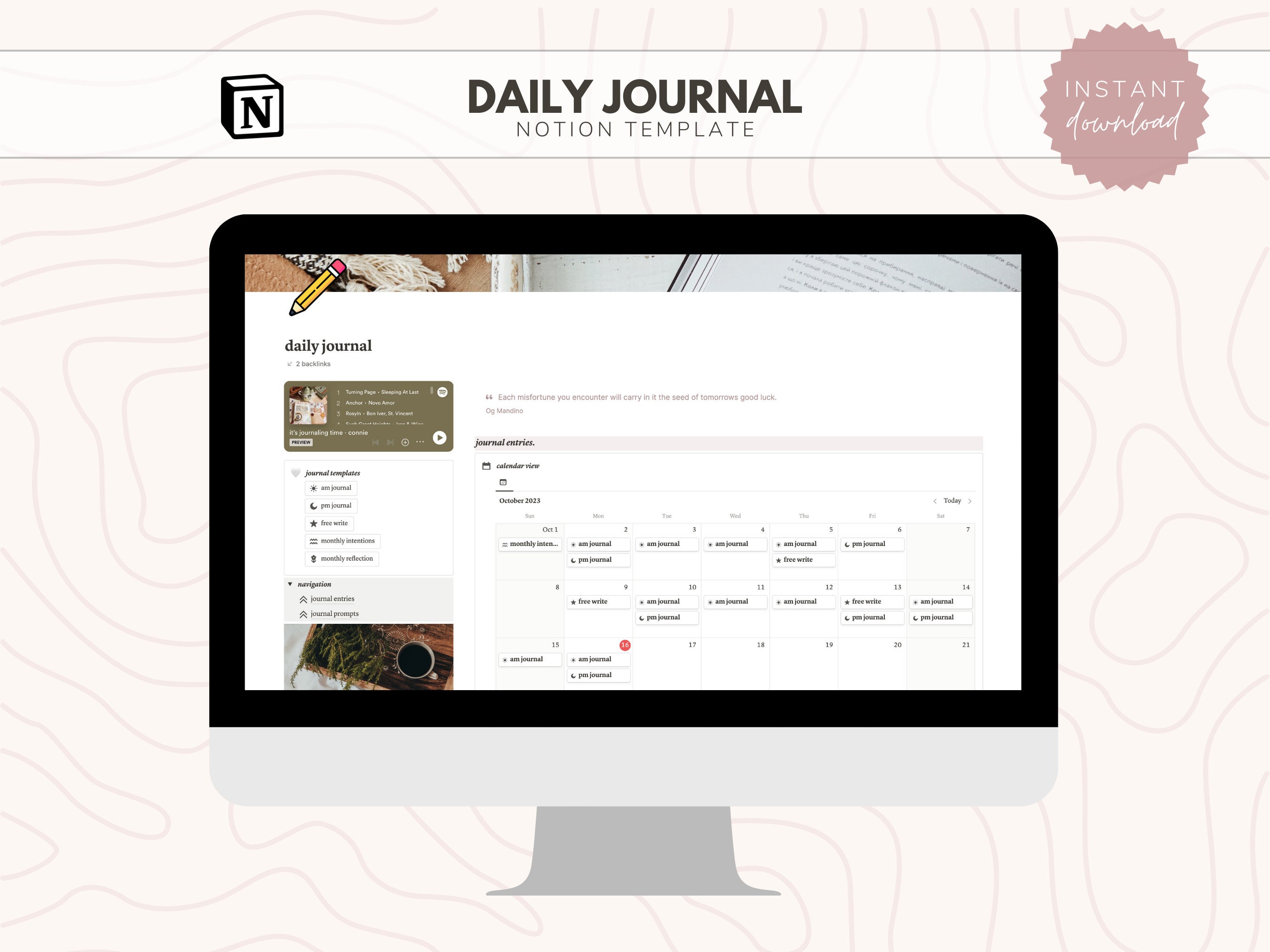 Notion Daily Journal Template // Notion Dashboard Notion Templates Notion Daily Journal Template // Notion Dashboard Notion Templates