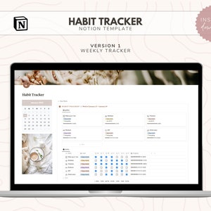 Notion Habit Tracker // Notion Dashboard | Notion Templates | Digital Habit Tracker image 2