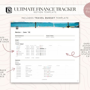 Notion Ultimate Finance Tracker Template | Finance Dashboard | Expenses ...
