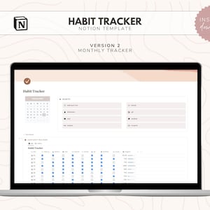 Notion Habit Tracker // Notion Dashboard | Notion Templates | Digital Habit Tracker image 4