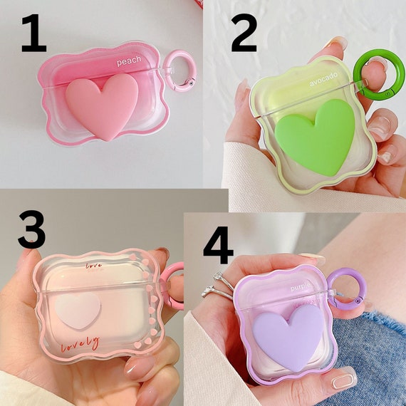 Silicone Heart Design Case for Apple Airpods 1 2 3 Airpods Pro - Etsy