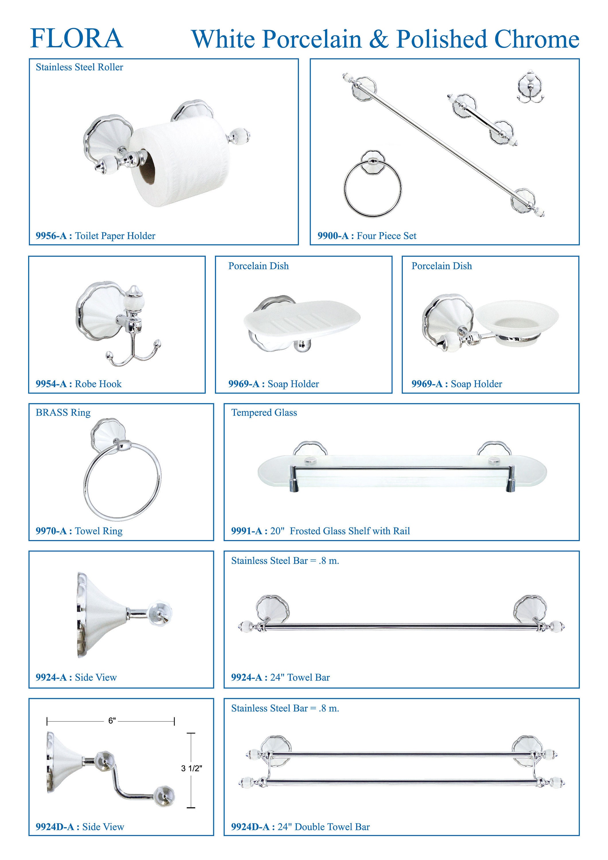 24 Towel Rack Arora Series White Porcelain & - Etsy