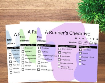 A Runner's Checklist - 50 Pages