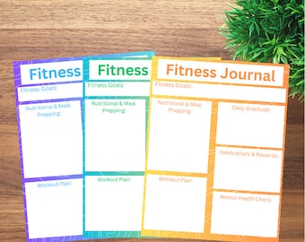 Daily Fitness Journal | Fitness Tracker | Well-being Tracker