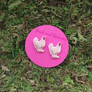 EARRINGS! Chicken earrings handmade nickel free