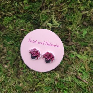 EARRINGS! Potted plant handmade nickel free earrings