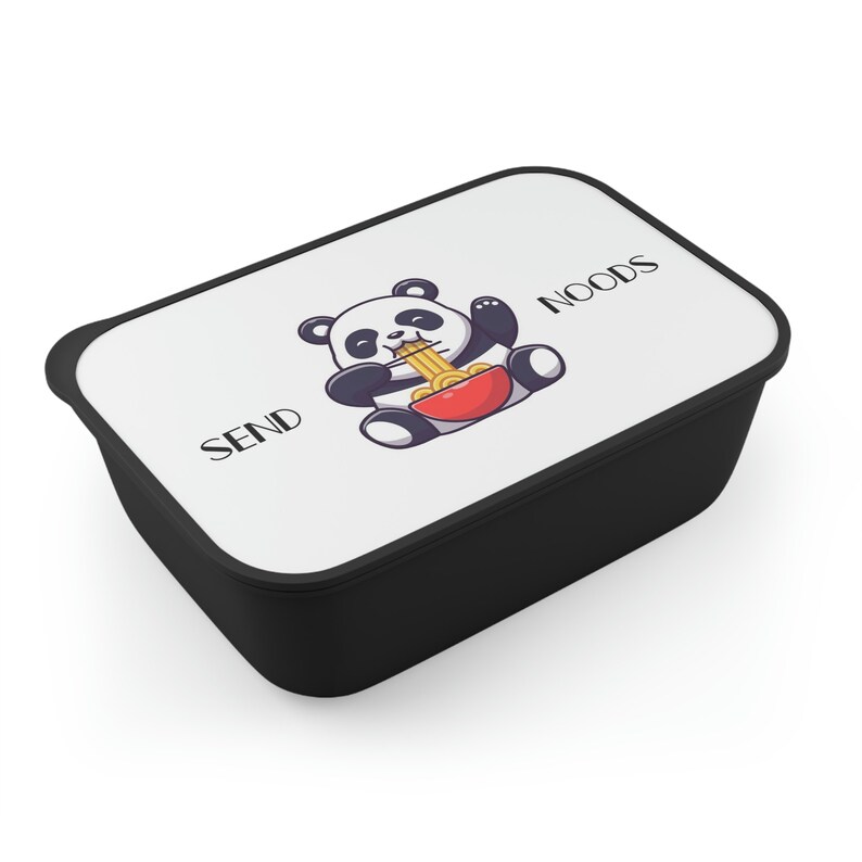 Ecofriendly Bento Box With Utensils 100 Black PLA Etsy