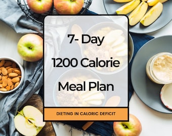 7-Day 1200 Calorie Meal Plan: Weight Loss Recipes (Printable)