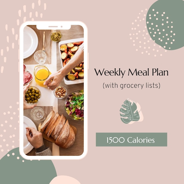 7-Day Healthy Meal Plan for Weight Loss: 1500 Calorie Daily Guide with Shopping List