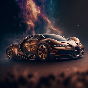 Buggati chiron in digital art