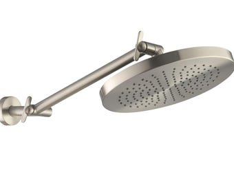 10" Rain Shower Head with 17" ADJUSTABLE Shower Arm - Satin Nickel