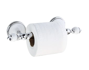 Toilet Paper Holder - Arora Series - White Porcelain & Polished Chrome