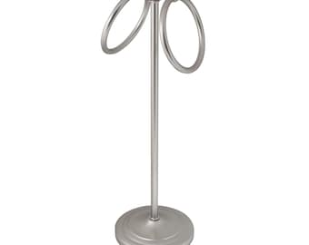 17" Counter Top Towel Ring - Satin Nickel