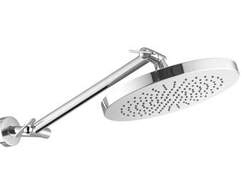 10" Rain Shower Head with 17" ADJUSTABLE Shower Arm - Polished Chrome