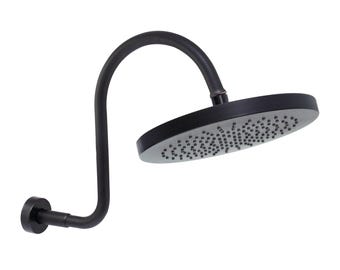 10" Rain Shower Head with "S" Gooseneck Shower Arm - Rubbed Bronze