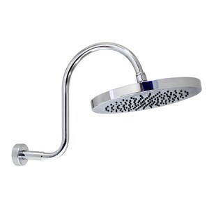 10" Rain Shower Head with "S" Gooseneck Shower Arm - Polished Chrome