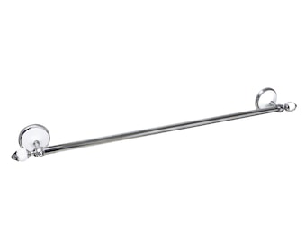 24" Towel Bar - Arora Series - White Porcelain & Polished Chrome