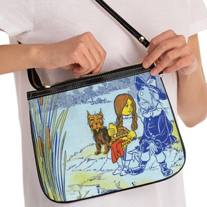 Wizard of Oz Small Handbag, Dorothy, Toto, and Scarecrow, Blue Background, Oz Fans, Teachers, Librarians, Book Lovers, Bookish Wicked Witch