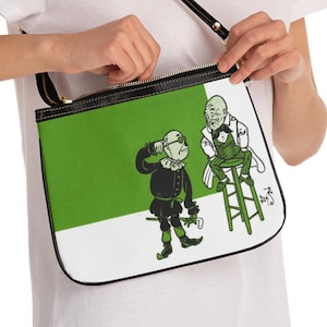 Wizard of Oz Small Handbag, Green Scarecrow and The Wizard Design, Oz Fans, Teachers, Librarians, Book Lovers, Wicked Witch, Green Purse