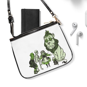 Wizard of Oz Shoulder Bag, Dorothy, Tin Man, Scarecrow, Lion Emerald City, Green Original Illustration, Oz Fans, Teachers, Book Lovers