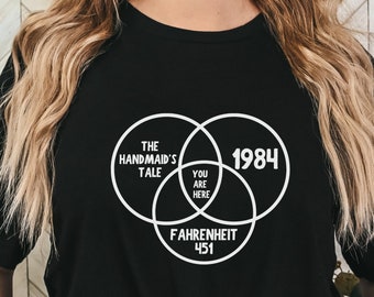 Dystopian Literature, Unisex Softstyle T-Shirt, English Teacher Gift, Librarian Outfit, Book Lover Gifts, Bookish, Gifts for Teachers, Lit