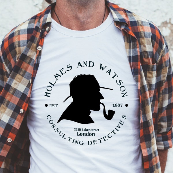 Sherlock Holmes, Consulting Detective T-shirt, Gifts for Teachers, Librarians, Bookworms, Book Club, Bookish, Literary Gifts, Mystery Lovers