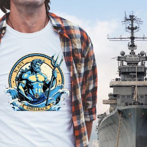 Navy Shellback Graphic Tee, Military Themed Shirt, Gift for Sailors, Nautical Apparel, Men&#39;s & Women&#39;s Unisex T-Shirt, Shellback Initiation