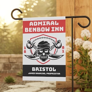 Schatzinsel, Piraten-Buchgarten & Haus-Banner, Lehrer-Geschenk, Yard-Zeichen, Buchliebhaber-Garten-Flagge, Bibliothekar-Banner, Piraten-Wimpel