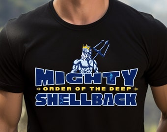 Shellback, US Navy, Unisex Softstyle T-Shirt, Crossing the Equator, Neptune's Realm, Shellback Initiation, Military Navy and Marine Shirt