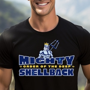 Shellback, US Navy, Unisex Softstyle T-Shirt, Crossing the Equator, Neptune&#39;s Realm, Shellback Initiation, Military Navy and Marine Shirt