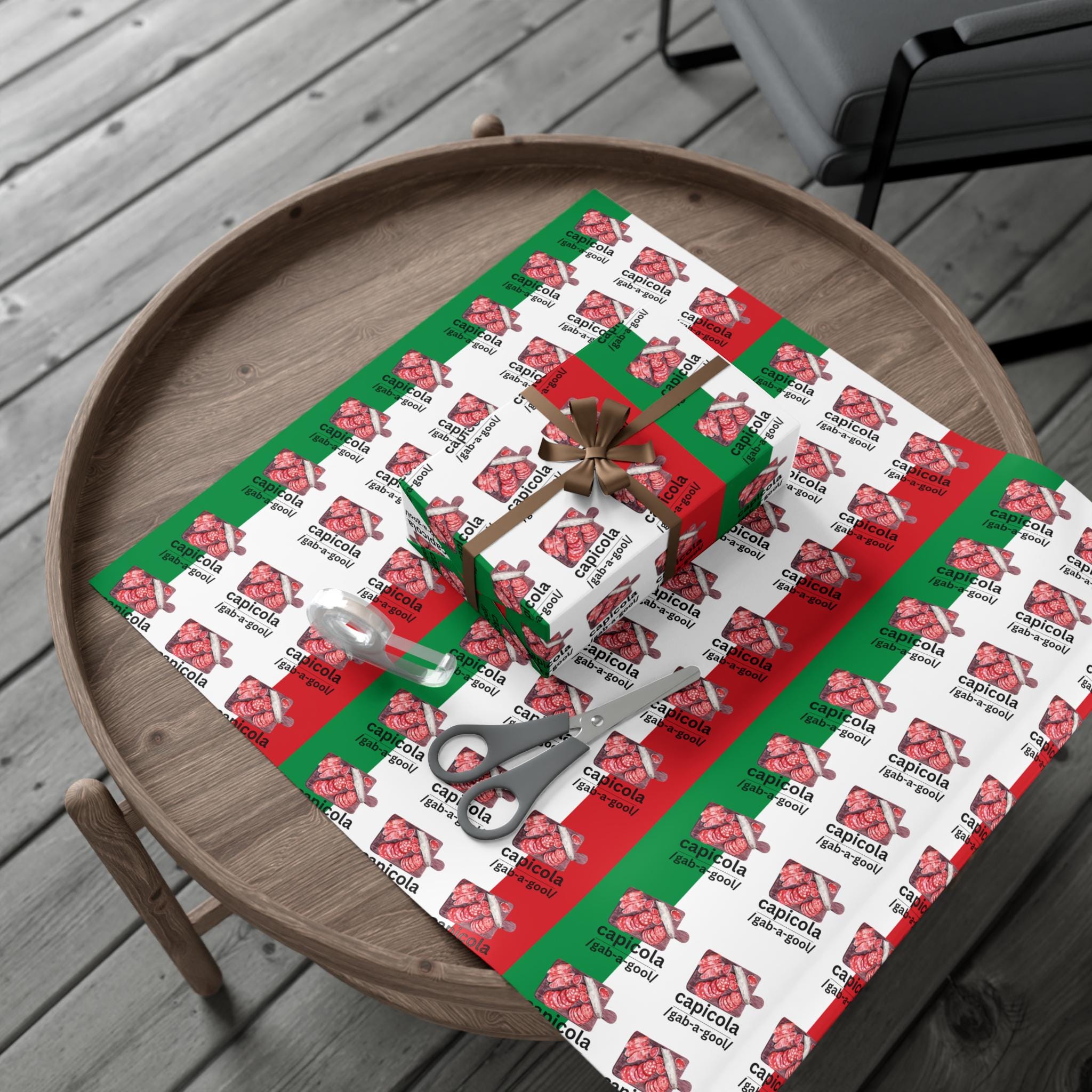 Gabagool Wrapping Paper, Hilarious Italian-american Gift Wrap for ...