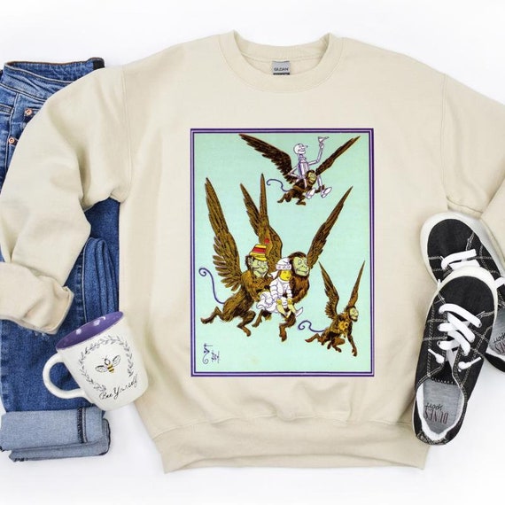 Retro Oz Winged Flying Monkey T-Shirt-Dorothy Toto Tin Man Retro Oz Winged Flying Monkey T-Shirt-Dorothy Toto Tin Man