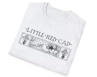 Wolf in Grandma's Clothes Unisex T-Shirt, Little Red Cap Design, Vintage Grimm Brothers Illustration Tee, Fairy Tale Shirt, Storybook
