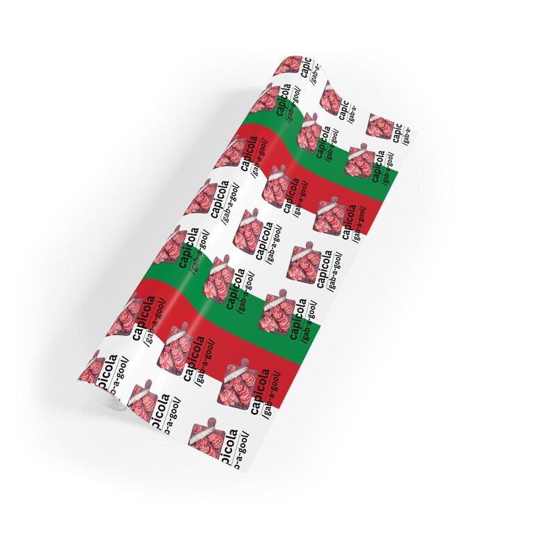 Gabagool Wrapping Paper, Funny Italian-American Gift Wrap for Foodies & Sopranos Fans, Funny Gift Wrap for Birthdays, Christmas Gifts image 5