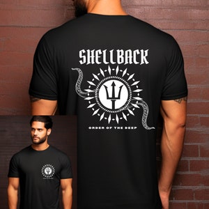 Shellback, US Navy, Unisex Softstyle T-Shirt, Crossing the Equator, Neptune&#39;s Realm, Salty Sailor Shirt, Shellback Initiation, Heritage