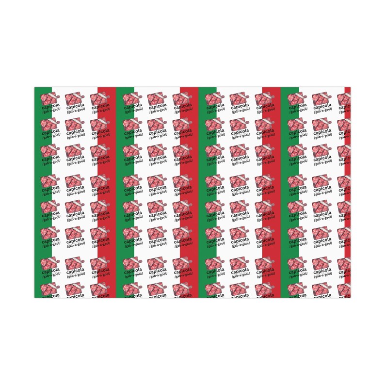 Gabagool Wrapping Paper, Hilarious Italian-american Gift Wrap for ...