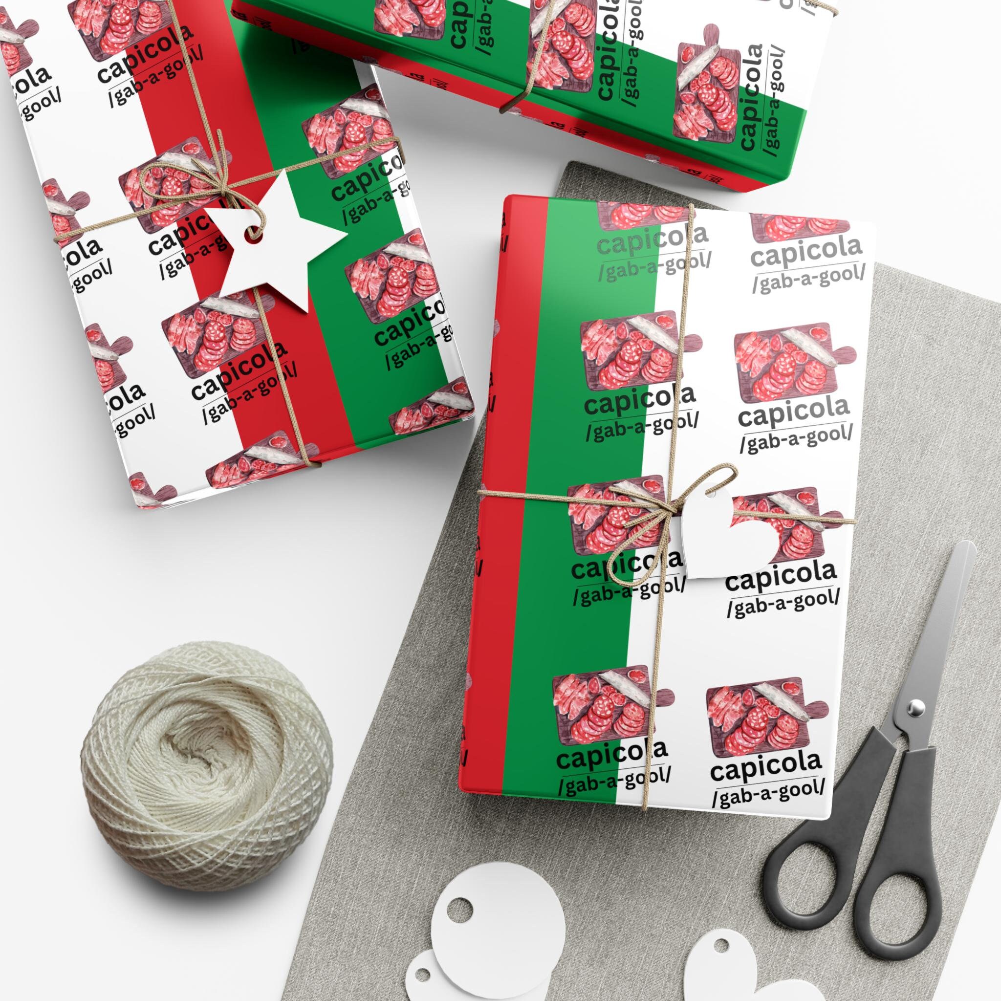 Gabagool Wrapping Paper, Hilarious Italian-american Gift Wrap for ...