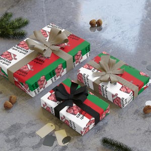 Gabagool Wrapping Paper, Funny Italian-American Gift Wrap for Foodies & Sopranos Fans, Funny Gift Wrap for Birthdays, Christmas Gifts image 4