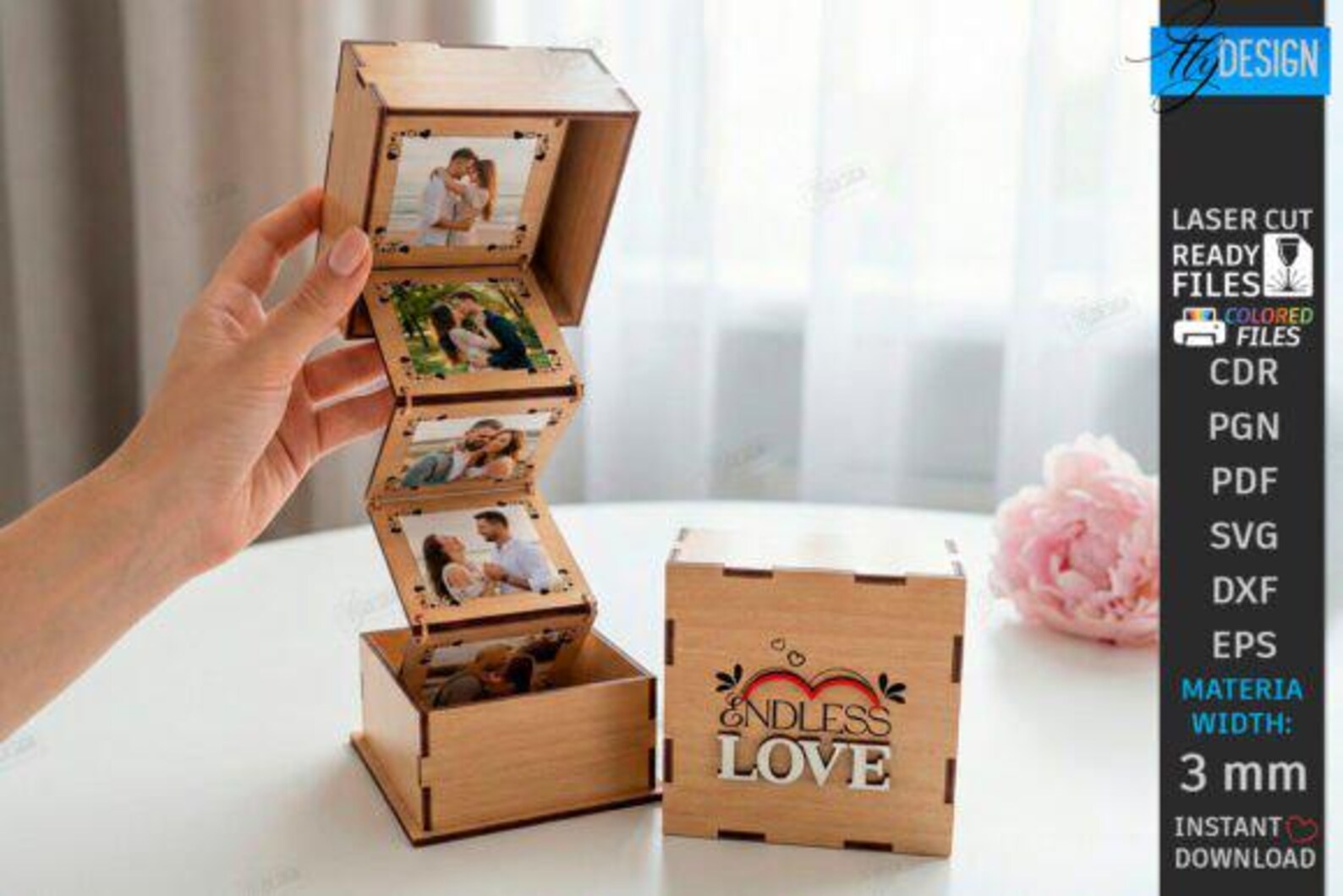 Love Photo Memory Boxes Laser Cut Bundle - Etsy